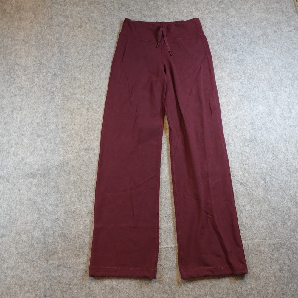 Lululemon Pants Women S/M? Burgundy Wide Leg Drawstring High Rise Athleisure
